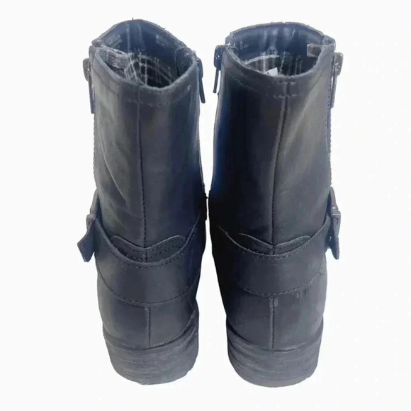 b.o.c. Men's Black Moto Boots With Buckle Size 8 - Picture 4 of 11